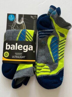 2 Pairs - Balega Ultra Light No Show Socks Men's Large